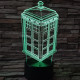 Tardis 7 színű  3D led lámpa