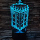 Tardis 7 színű  3D led lámpa