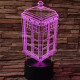 Tardis 7 színű  3D led lámpa