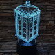 Tardis 7 színű  3D led lámpa