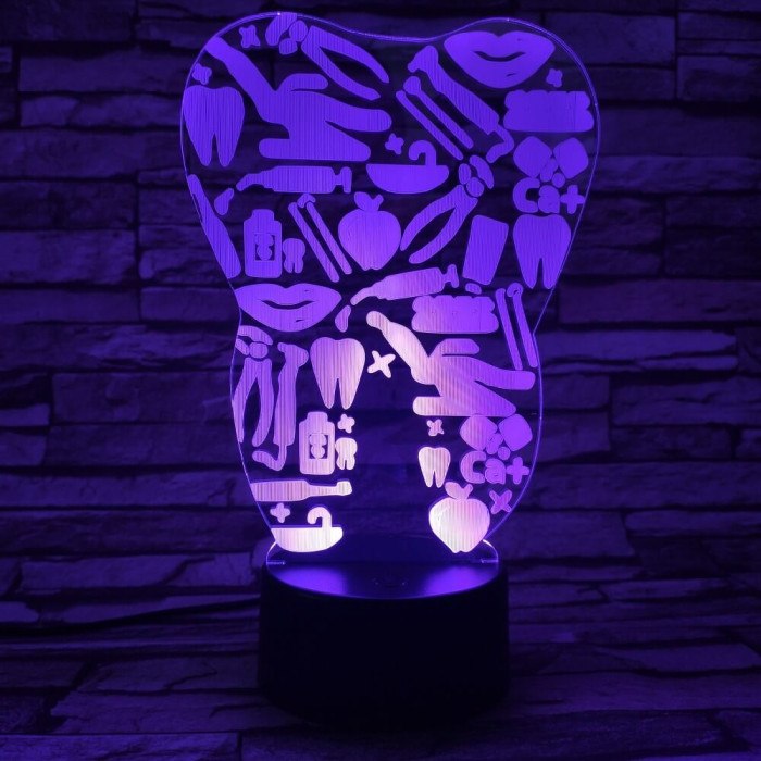 Fog 7 színű 3D led lámpa