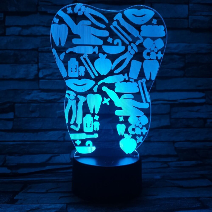 Fog 7 színű 3D led lámpa