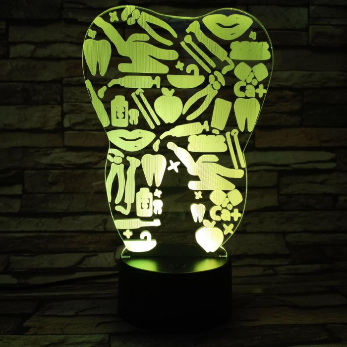 Fog 7 színű 3D led lámpa