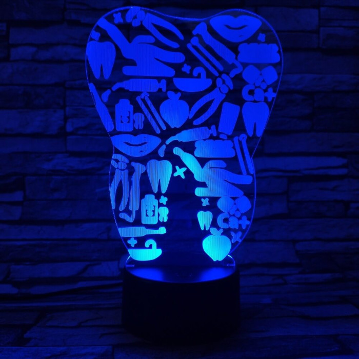 Fog 7 színű 3D led lámpa