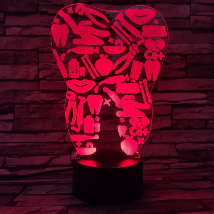 Fog 7 színű 3D led lámpa