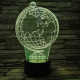 Földgömb 7 színű 3D led lámpa