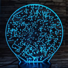 Csillagkép 7 színű 3D led lámpa