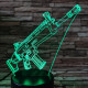 Golyószóró puska 7 színű 3D led lámpa