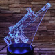 Golyószóró puska 7 színű 3D led lámpa