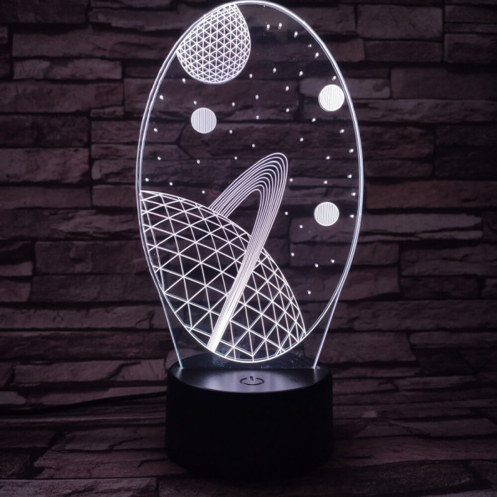 Bolygók 7 színű 3D led lámpa