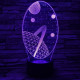 Bolygók 7 színű 3D led lámpa