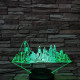 New York  7 színű 3D led lámpa