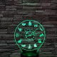 Fogorvos óra 7 színű 3D led lámpa