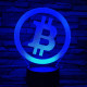 Bitcoin 7 színű 3D led lámpa