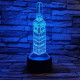Big Ben 7 színű 3D led lámpa