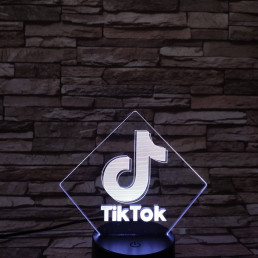 Tik Tok 7 színű 3D led lámpa