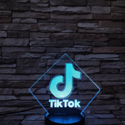 Tik Tok 7 színű 3D led lámpa