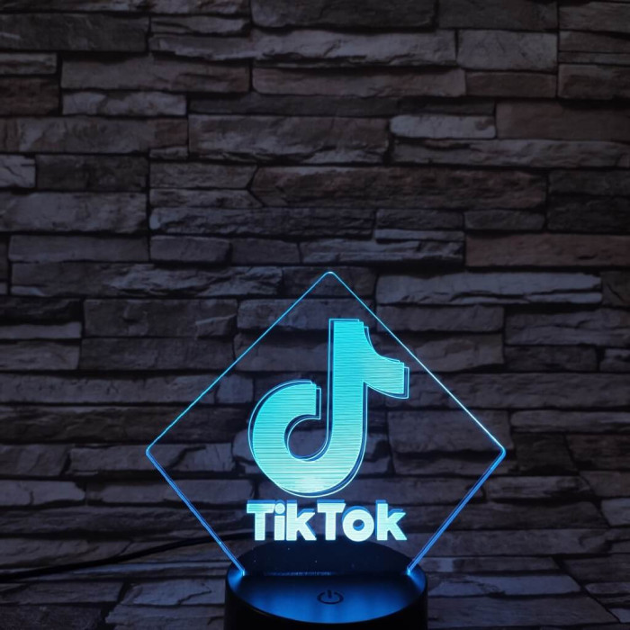 Tik Tok 7 színű 3D led lámpa
