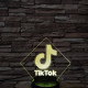 Tik Tok 7 színű 3D led lámpa