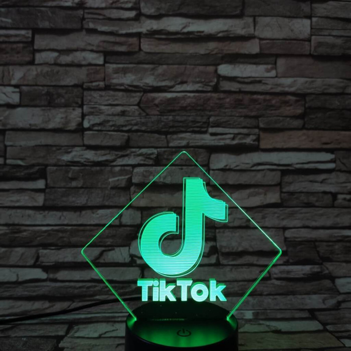 Tik Tok 7 színű 3D led lámpa