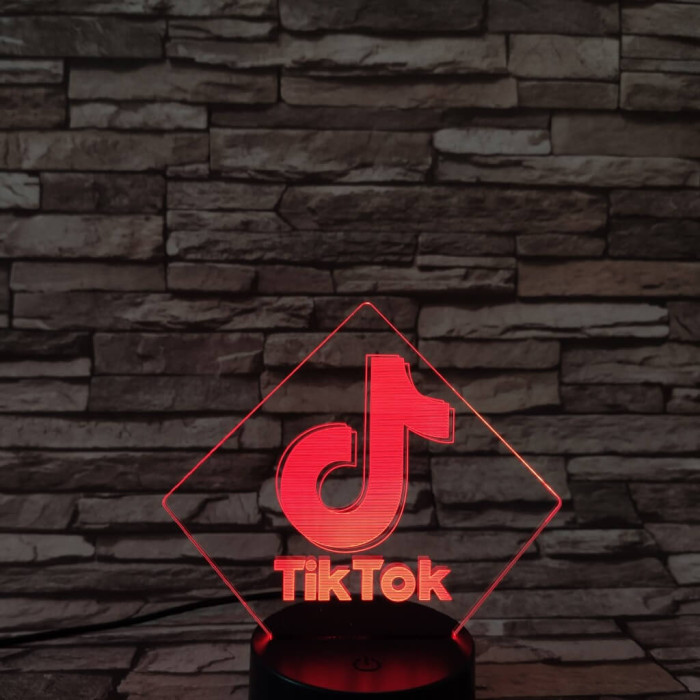 Tik Tok 7 színű 3D led lámpa