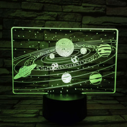 Naprendszer 7 színű 3D led lámpa