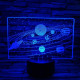 Naprendszer 7 színű 3D led lámpa