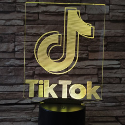 Tik Tok 7 színű 3D led lámpa
