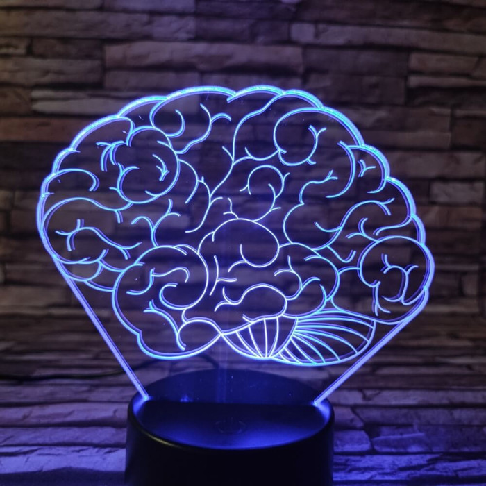 Agy 7 színű 3D led lámpa