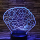 Agy 7 színű 3D led lámpa
