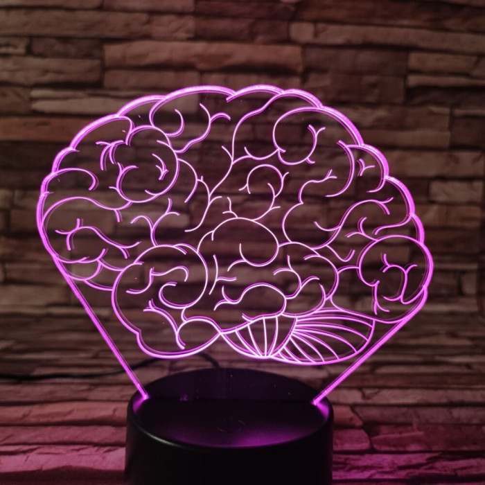 Agy 7 színű 3D led lámpa