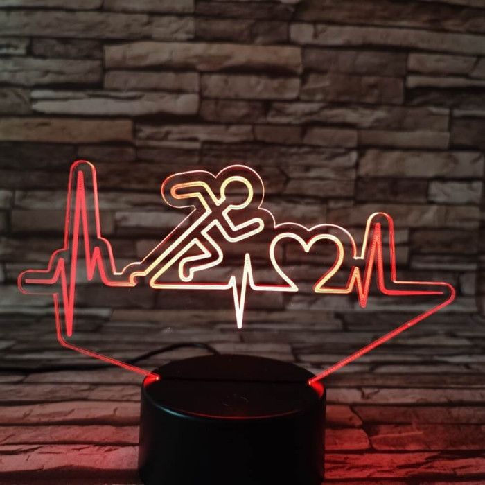 Futás az életért 7 színű 3D led lámpa
