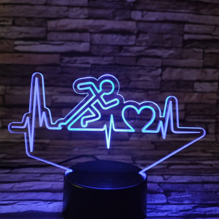 Futás az életért 7 színű 3D led lámpa