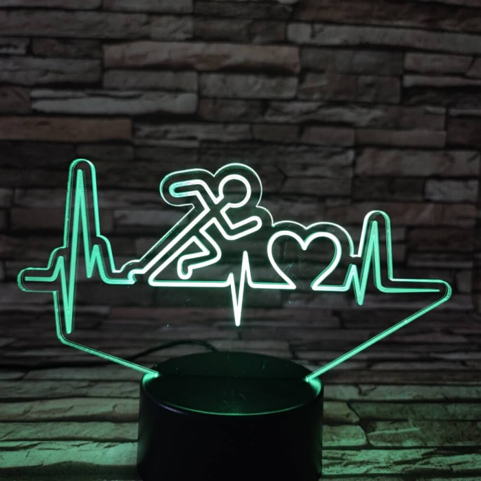 Futás az életért 7 színű 3D led lámpa