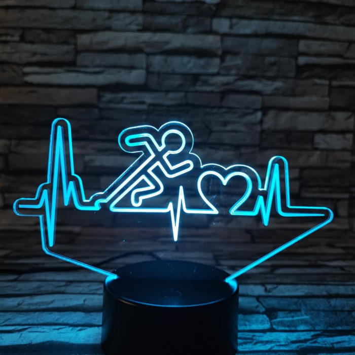 Futás az életért 7 színű 3D led lámpa