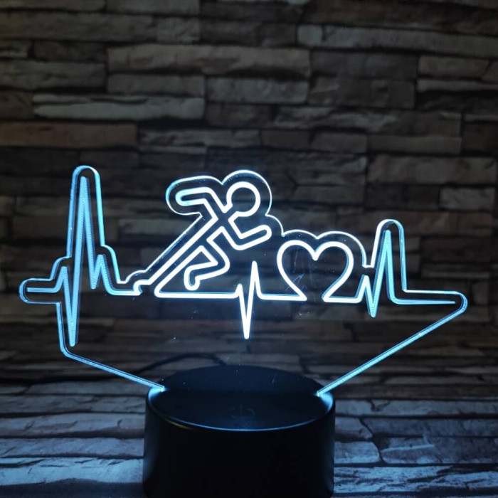 Futás az életért 7 színű 3D led lámpa