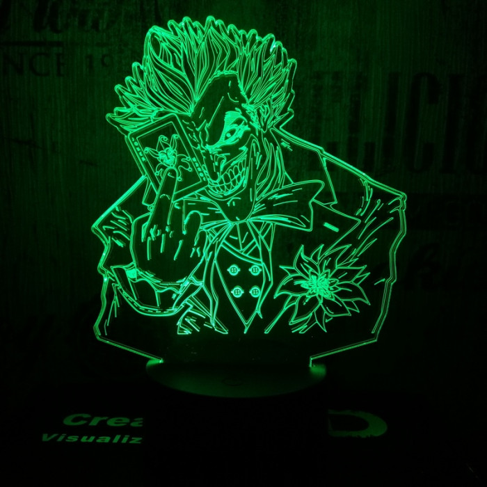 Joker 7 színű 3D led lámpa