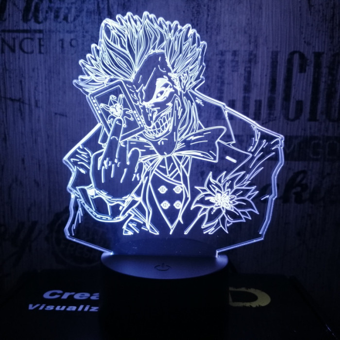 Joker 7 színű 3D led lámpa