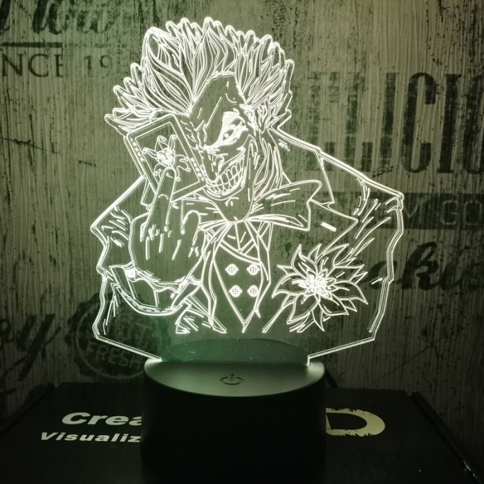 Joker 7 színű 3D led lámpa
