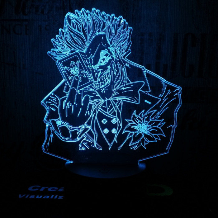 Joker 7 színű 3D led lámpa