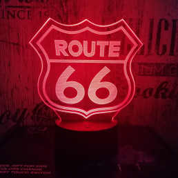 66 Road  3D led lámpa