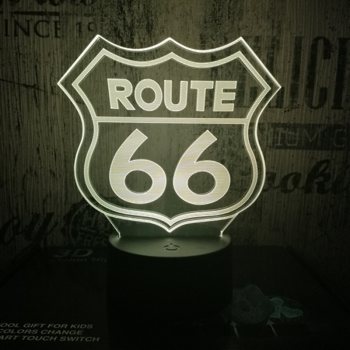 66 Road  3D led lámpa