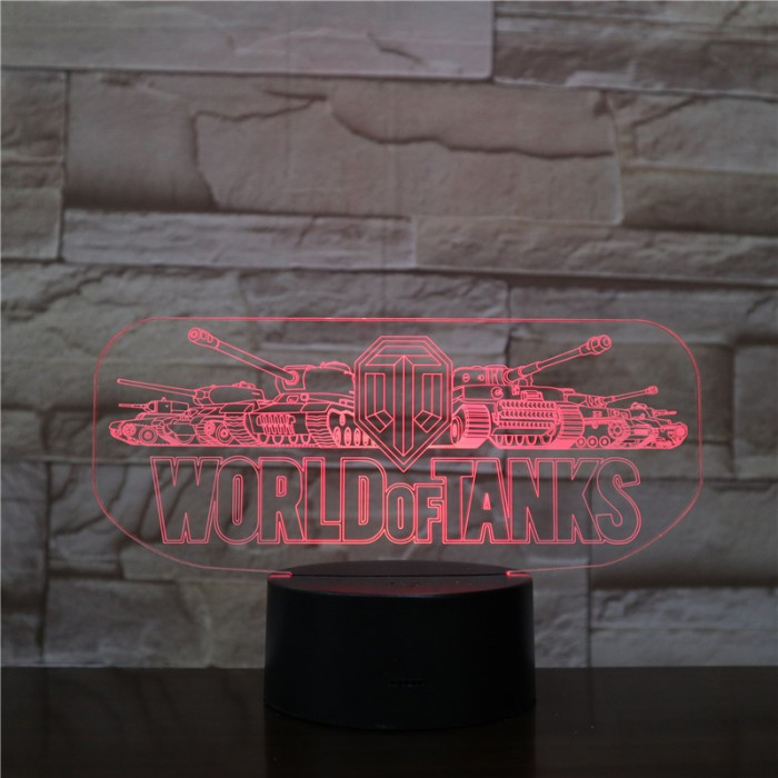 World of Tanks 3D led lámpa
