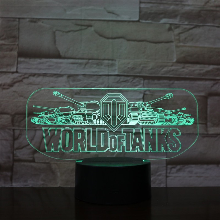 World of Tanks 3D led lámpa
