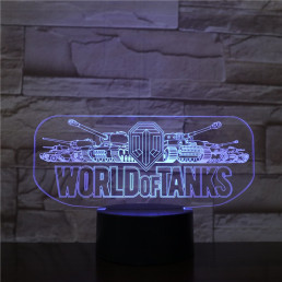 World of Tanks 3D led lámpa