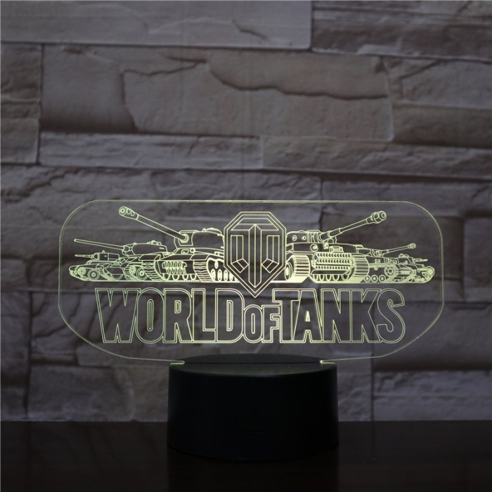 World of Tanks 3D led lámpa