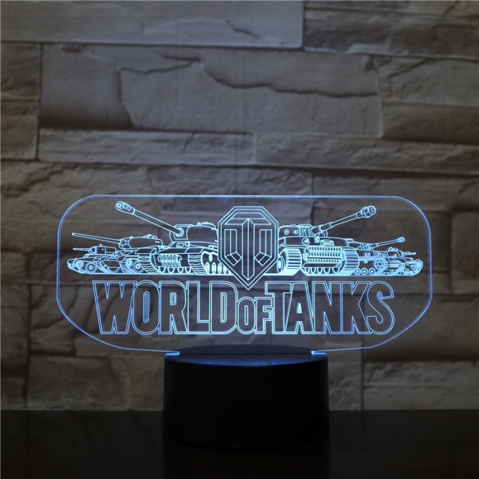 World of Tanks 3D led lámpa