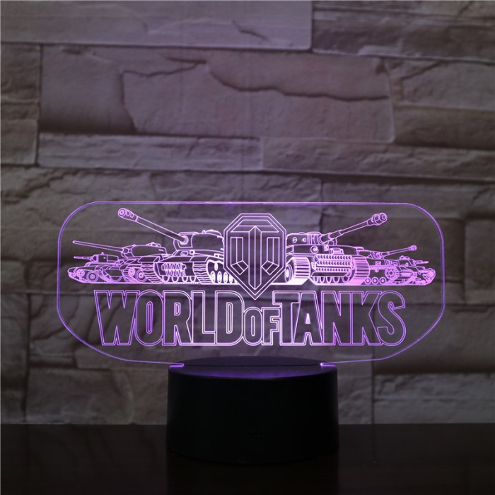 World of Tanks 3D led lámpa