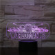 World of Tanks 3D led lámpa