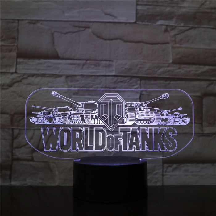 World of Tanks 3D led lámpa